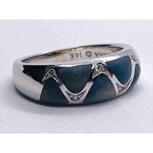 Kabana Mother Of Pearl Woman Diamond Ring Size 7